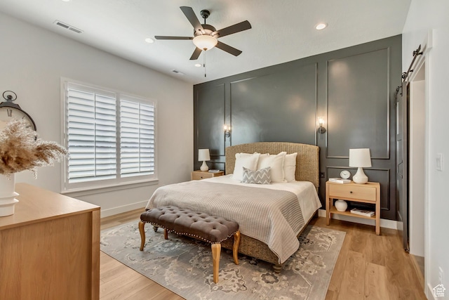 864 S 1260 W Unit 129, Heber City, UT 84032 - bedroom with light wood-style floors, baseboards, recessed lighting, and ceiling fan