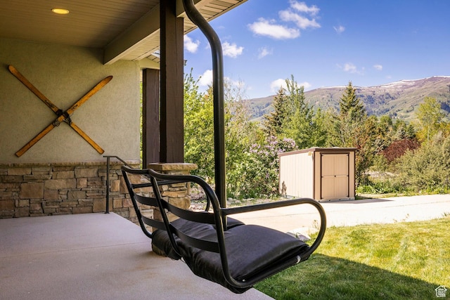 3824 N Patiosprings Dr, Eden, UT 84310 - view of patio featuring a mountain view