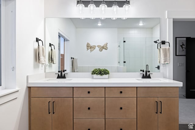 6592 Purple Poppy Ln Unit 117, Park City, UT 84098 - bathroom with a shower stall and double vanity