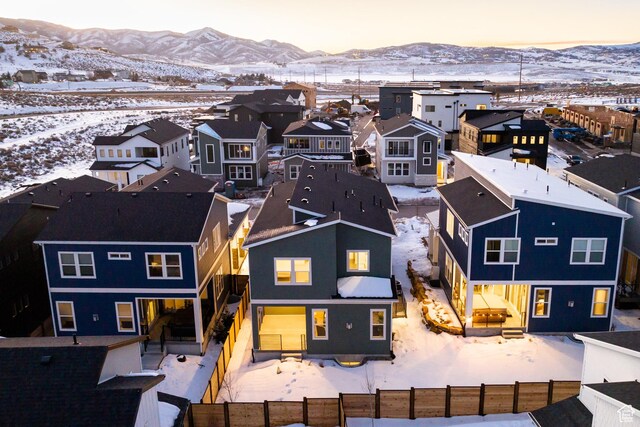6592 Purple Poppy Ln Unit 117, Park City, UT 84098 - snowy aerial view featuring a residential view and a mountain view