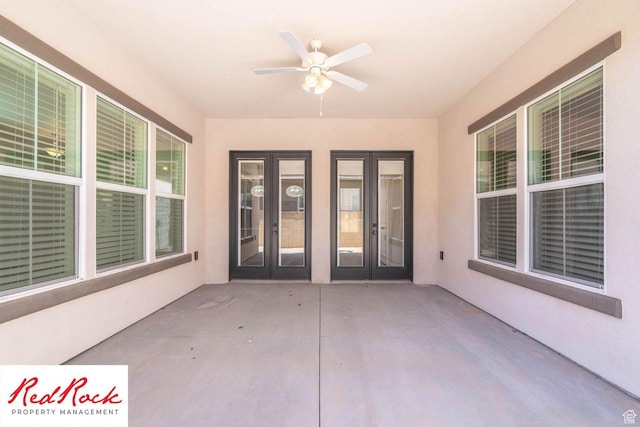0, St. George, UT 84790 - view of patio / terrace featuring french doors and a ceiling fan