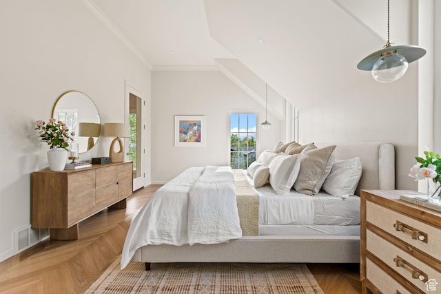 520 N H St E, Salt Lake City, UT 84103 - bedroom featuring baseboards and crown molding