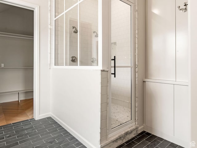 520 N H St E, Salt Lake City, UT 84103 - full bath with a stall shower and baseboards