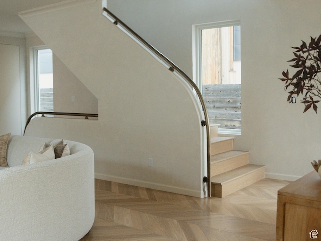 520 N H St E, Salt Lake City, UT 84103 - staircase with baseboards