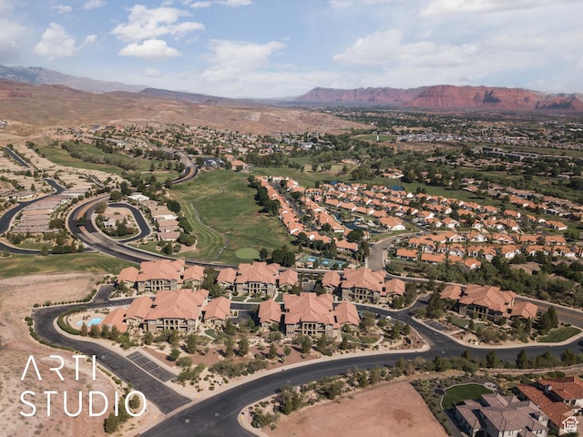 280 S Luce Del Sol Dr Unit 316, St George, UT 84770 - aerial view of property and surrounding area featuring a mountainous background and nearby suburban area