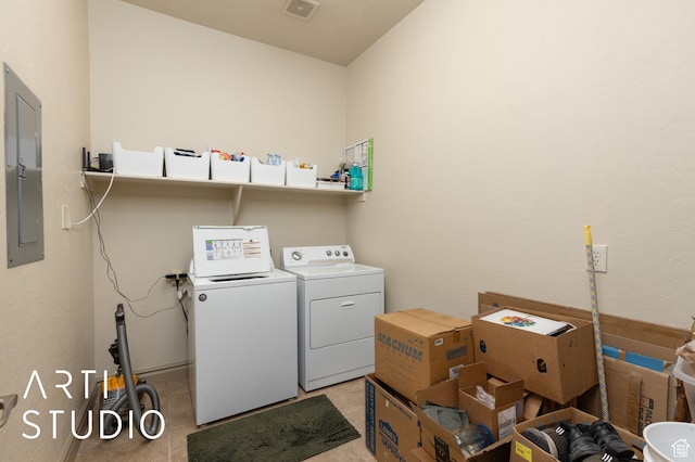280 S Luce Del Sol Dr Unit 316, St George, UT 84770 - laundry area with independent washer and dryer and electric panel
