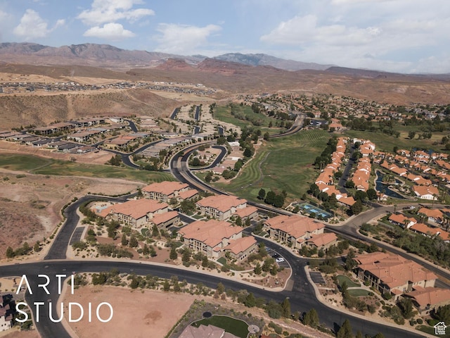 280 S Luce Del Sol Dr Unit 316, St George, UT 84770 - aerial view of property and surrounding area featuring a mountainous background and nearby suburban area