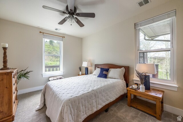 8430 Gambel Dr Unit Q23, Park City, UT 84098 - bedroom with baseboards, carpet, and ceiling fan