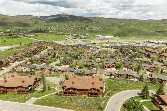 8430 Gambel Dr Unit Q23, Park City, UT 84098 - aerial view of property's location featuring mountains and nearby suburban area