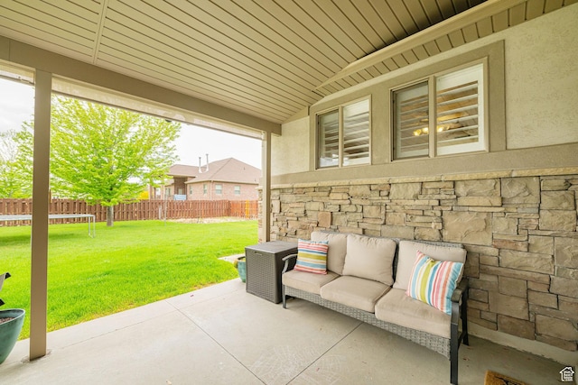 6045 S 2000 E, South Ogden, UT 84403 - view of patio featuring outdoor lounge area
