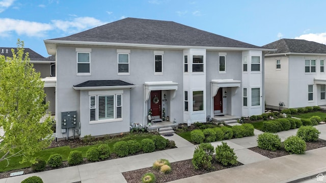 5241 W S Jordan Pkwy, South Jordan, UT 84009 - view of front facade featuring stucco siding and roof with shingles