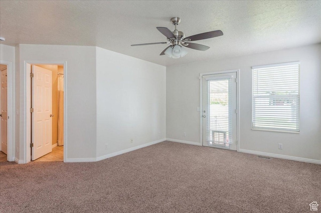 432 S 755 E, Layton, UT 84041 - unfurnished room with light colored carpet, ceiling fan, a textured ceiling, and baseboards