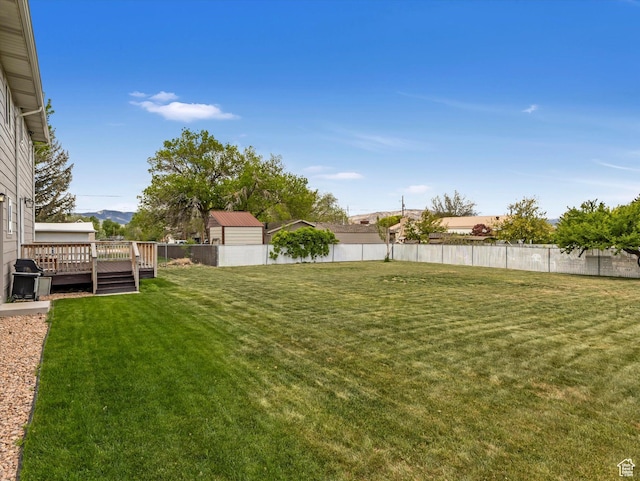 223 E 200 N, Ephraim, UT 84627 - view of yard featuring a wooden deck