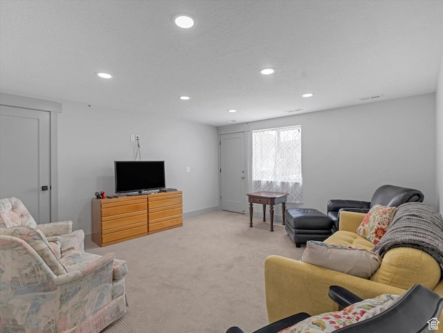 223 E 200 N, Ephraim, UT 84627 - living area featuring recessed lighting, light carpet, and baseboards