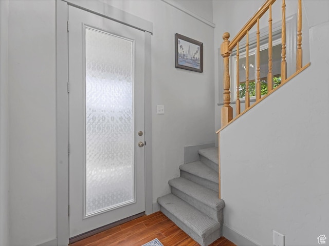 223 E 200 N, Ephraim, UT 84627 - foyer entrance featuring wood finished floors and stairs