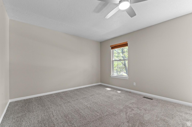 878 Independence Ave, Provo, UT 84604 - carpeted empty room featuring a textured ceiling, baseboards, and ceiling fan