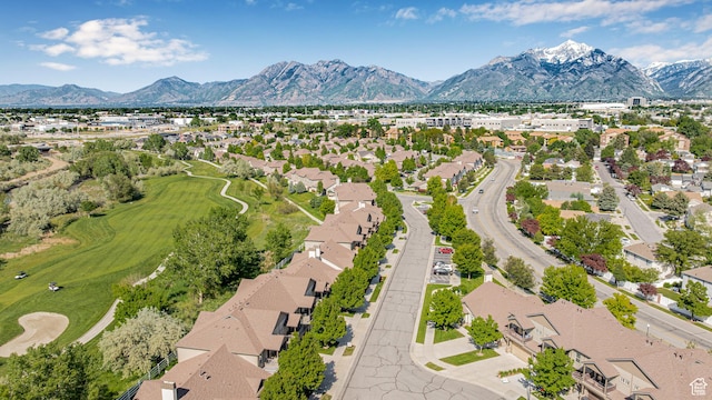 839 W Jordan Oaks Ct S, Sandy, UT 84070 - aerial perspective of suburban area with a mountainous background and a golf course
