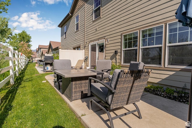 839 W Jordan Oaks Ct S, Sandy, UT 84070 - view of patio featuring outdoor dining space and a residential view