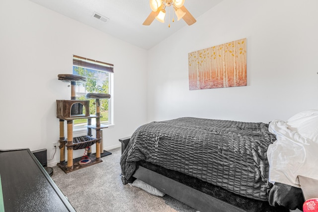 839 W Jordan Oaks Ct S, Sandy, UT 84070 - carpeted bedroom with vaulted ceiling, ceiling fan, and baseboards