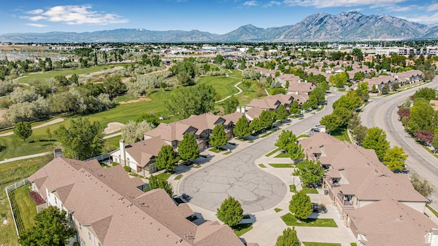 839 W Jordan Oaks Ct S, Sandy, UT 84070 - aerial view of residential area featuring a mountainous background and a local golf course