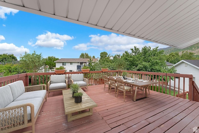 1173 N 350 W, Centerville, UT 84014 - deck featuring outdoor dining space and outdoor lounge area
