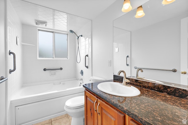 1173 N 350 W, Centerville, UT 84014 - full bath featuring toilet, vanity, tile patterned flooring, and bathtub / shower combination