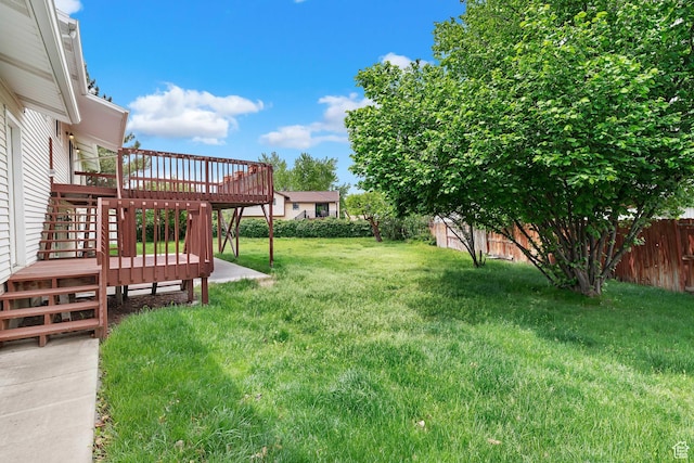 1173 N 350 W, Centerville, UT 84014 - view of yard featuring a wooden deck and stairs