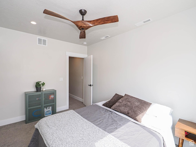 423 E 2100 S Unit 204, Salt Lake City, UT 84115 - carpeted bedroom featuring a ceiling fan, baseboards, and recessed lighting