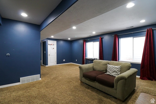 6466 W 8375 S, West Jordan, UT 84081 - living room with carpet, recessed lighting, and baseboards