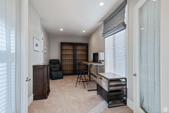 281 N Almond St W, Salt Lake City, UT 84103 - home office featuring carpet floors and recessed lighting
