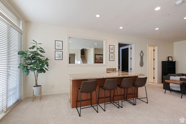 281 N Almond St W, Salt Lake City, UT 84103 - indoor dry bar featuring light colored carpet, recessed lighting, and baseboards