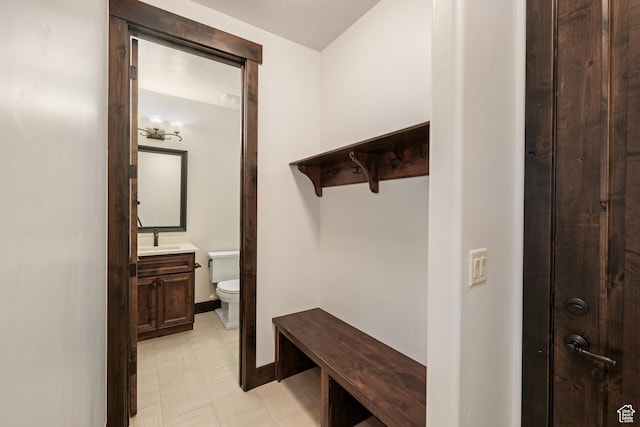 1765 E Kings Peak Cir Unit Cp-21, Heber City, UT 84032 - mudroom with a sink, light floors, and baseboards