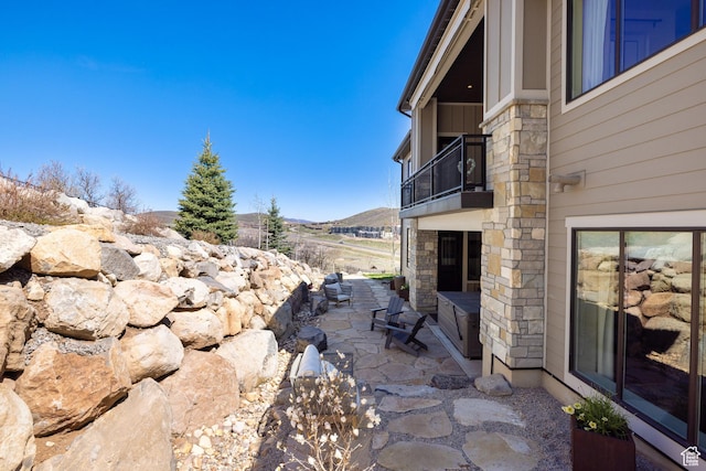 13200 N Alexis Dr, Heber City, UT 84032 - view of patio featuring a balcony and a mountain view