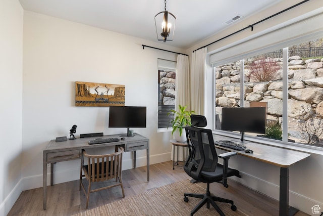 13200 N Alexis Dr, Heber City, UT 84032 - office area with wood finished floors and baseboards