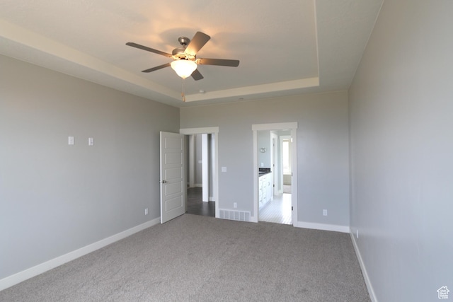 324 S 2800 E Unit 204, Spanish Fork, UT 84660 - unfurnished bedroom featuring a raised ceiling, carpet, baseboards, and ceiling fan