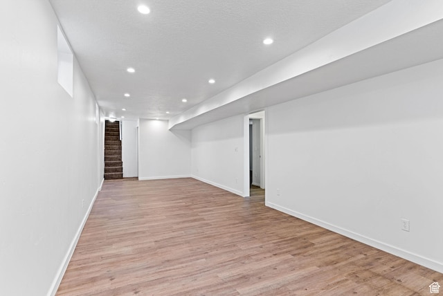 333 S 100 W, Payson, UT 84651 - finished basement featuring stairs, recessed lighting, light wood-style flooring, and baseboards