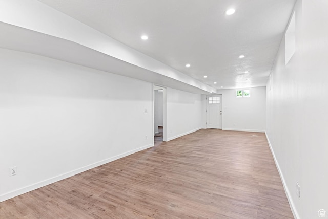 333 S 100 W, Payson, UT 84651 - basement with recessed lighting, light wood-type flooring, and baseboards