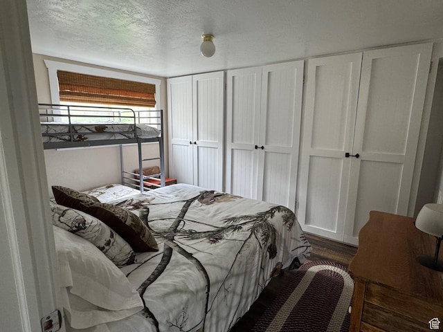 46 Alder Ct Unit 638, Fish Haven, ID 83287 - bedroom featuring dark wood-type flooring and a textured ceiling