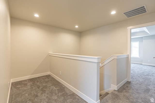 2205 S 1120 W Unit 62, Nibley, UT 84321 - hall with carpet floors, an upstairs landing, recessed lighting, and baseboards