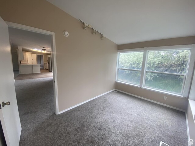 43 E 300 N, Duchesne, UT 84021 - unfurnished room featuring track lighting, carpet floors, and baseboards