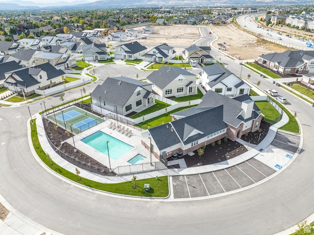 3564 W Haven Hollow Dr S, South Jordan, UT 84095 - aerial perspective of suburban area with a pool area