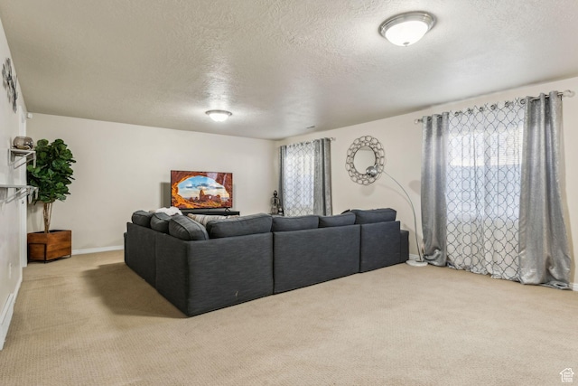 1044 S 1775 W, Syracuse, UT 84075 - carpeted living area with a textured ceiling and baseboards