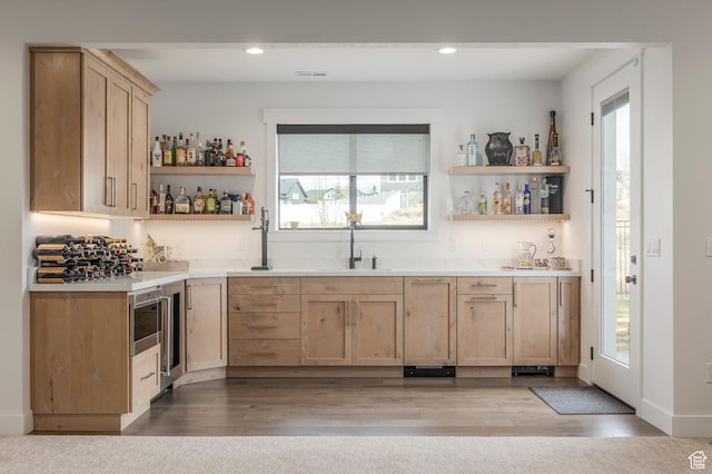 717 N Bridal Creek Ln E, Heber City, UT 84032 - indoor wet bar featuring plenty of natural light, recessed lighting, and wood finished floors