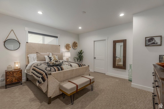 717 N Bridal Creek Ln E, Heber City, UT 84032 - bedroom featuring light carpet, recessed lighting, and baseboards