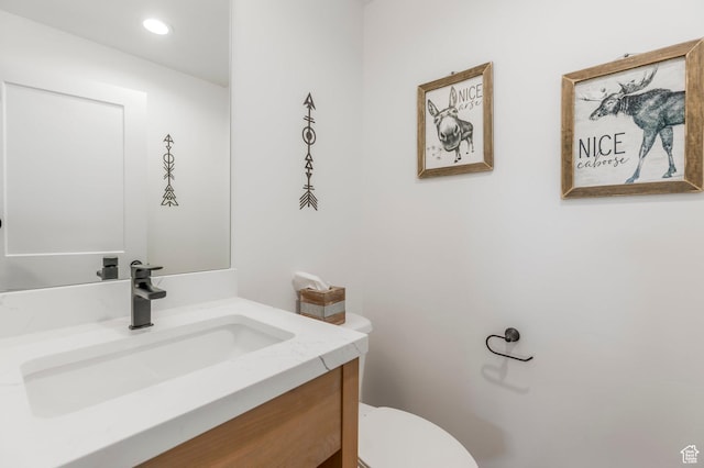 717 N Bridal Creek Ln E, Heber City, UT 84032 - half bathroom with toilet and vanity