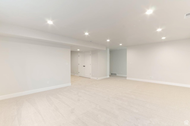 2133 N 725 W, Centerville, UT 84014 - finished basement featuring recessed lighting, baseboards, and light carpet