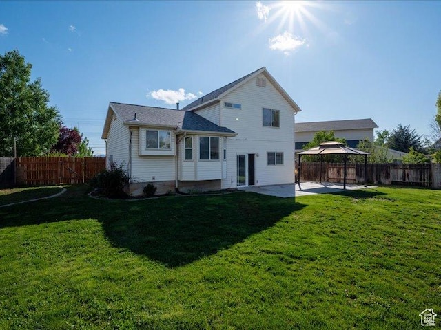 2014 S Jenny Ln, Clearfield, UT 84015 - rear view of property featuring a gazebo and a patio