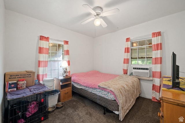 960 Patterson St, Ogden, UT 84403 - carpeted bedroom with cooling unit and a ceiling fan