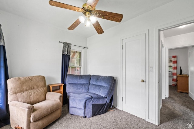 960 Patterson St, Ogden, UT 84403 - sitting room featuring carpet and a ceiling fan