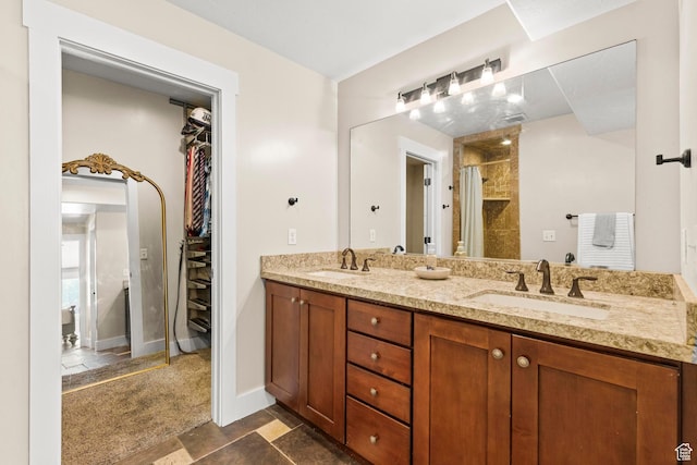 1933 N 120 W, Tooele, UT 84074 - full bath featuring a walk in closet, a tile shower, and double vanity